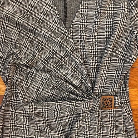 Anne Klein Wrap Dress AK Logo 3/4 Sleeve - Picture 3 of 8